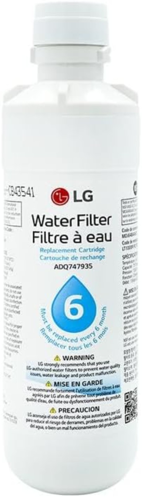 Refrigerator Water Filter Plastic 6- 200 Gallon Replacement Purifier