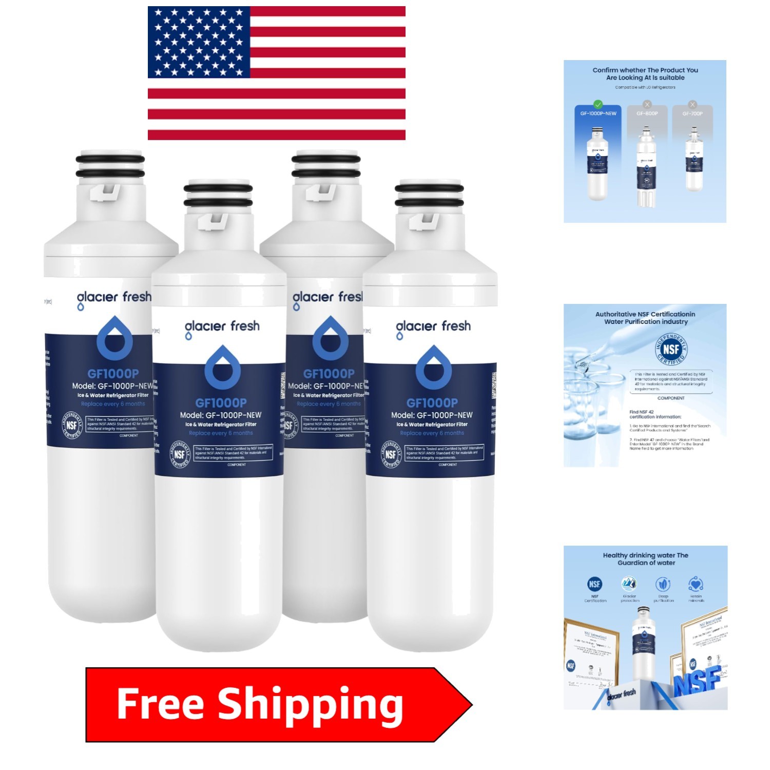 Effortless Installation LT1000PC Water Filter – 4 Count for Your Refrigerator