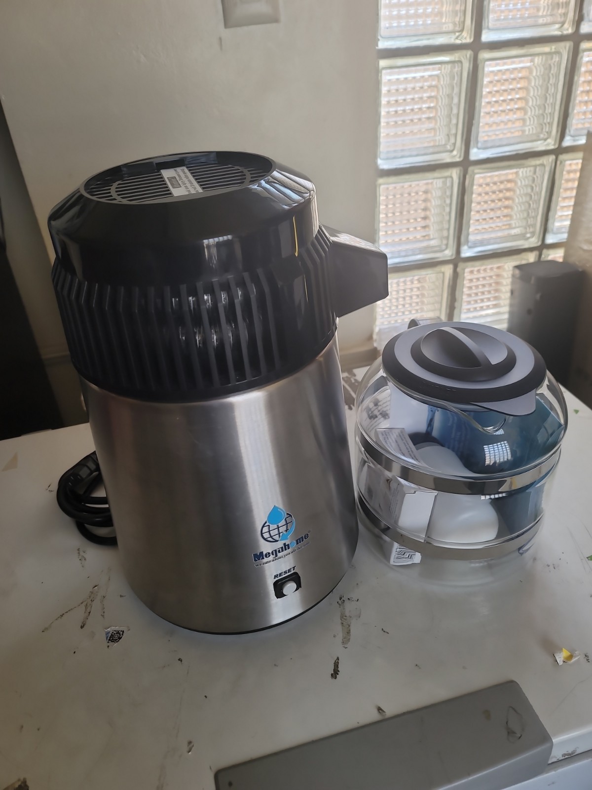 Megahome Stainless Steel Water Distiller With Glass Carafe