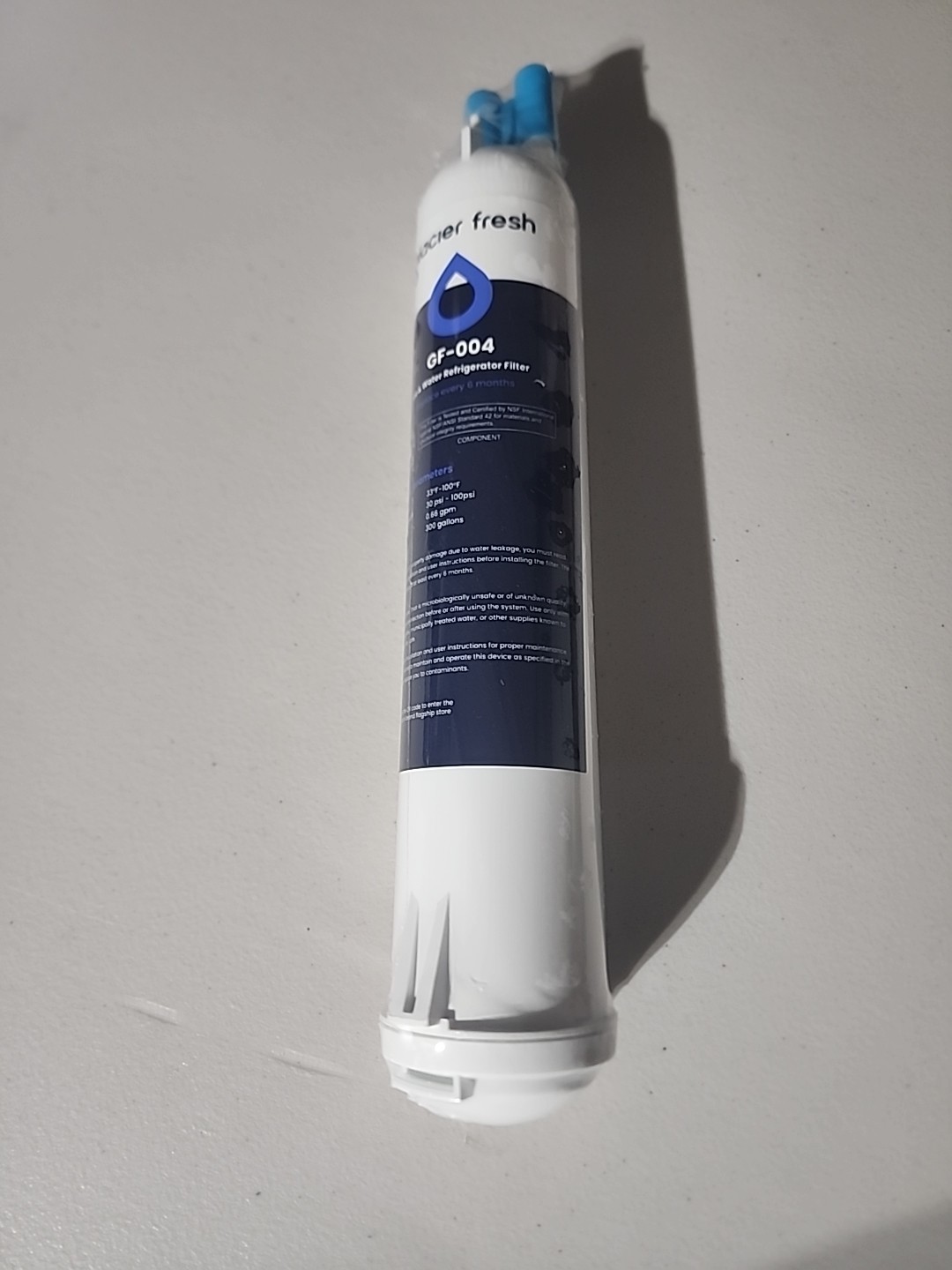1 Pack Glacier Fresh GF-004 Ice Water Refrigerator Filter 300 gal – New Sealed