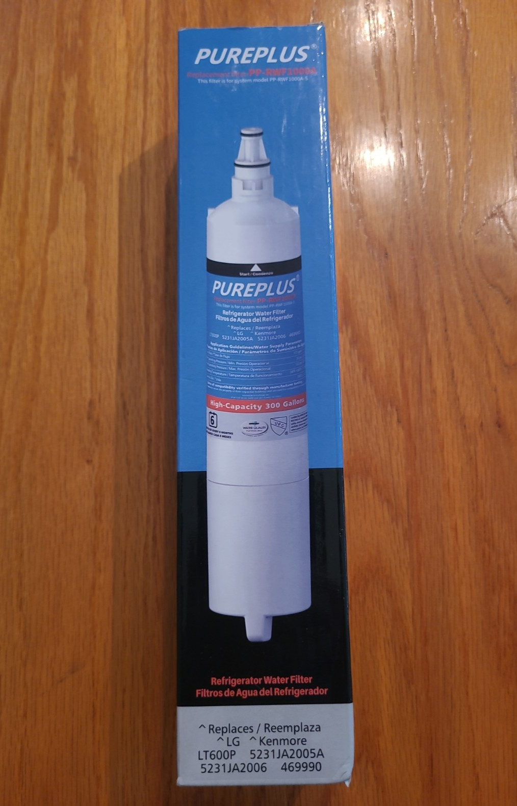 LG or Kenmore Refrigerator Water Filter – Pureplus PP-RWF1000A (Inv01234)