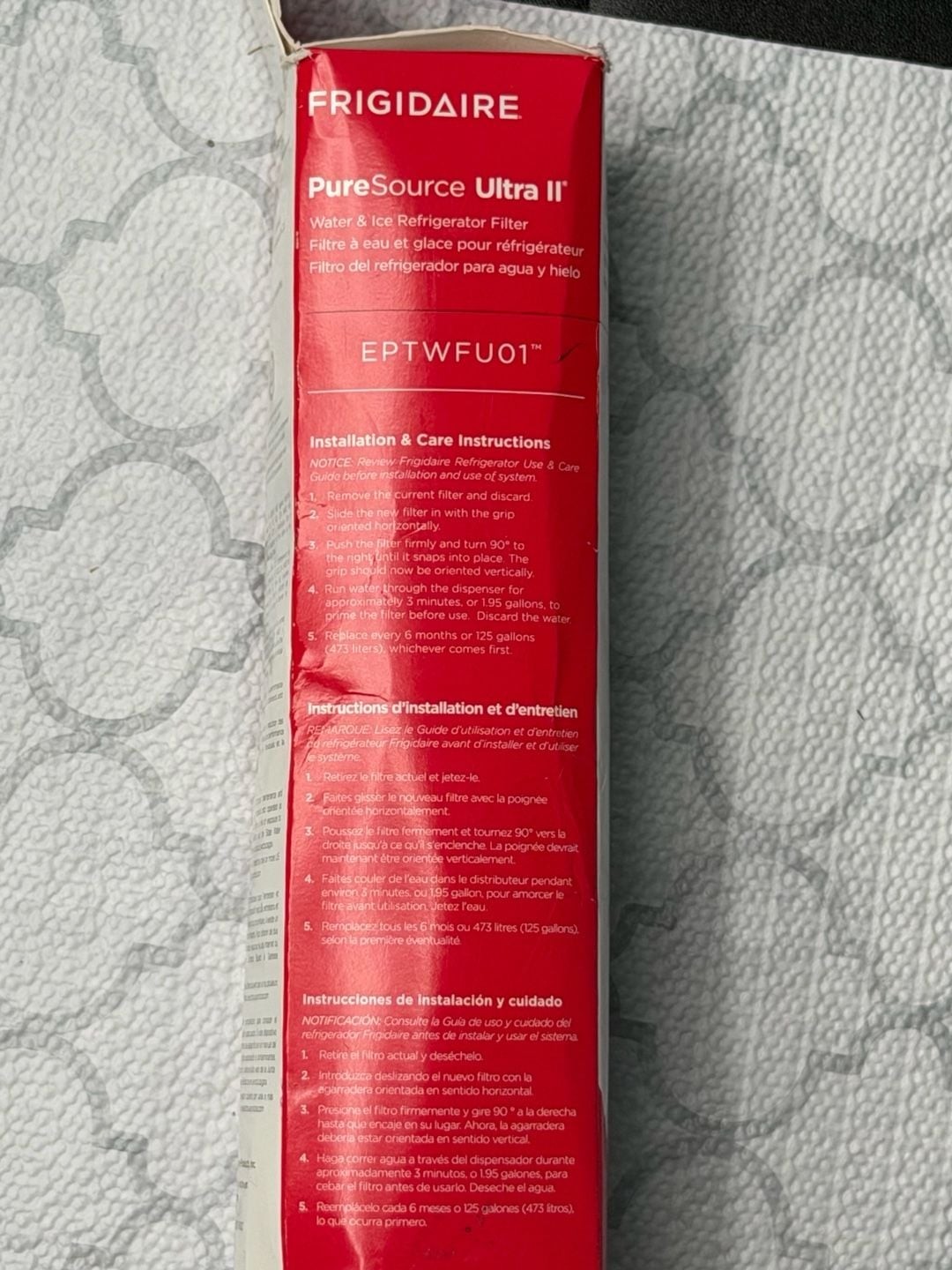Frigidaire PureSource Ultra II Refrigerator Water Filter EPTWFU01