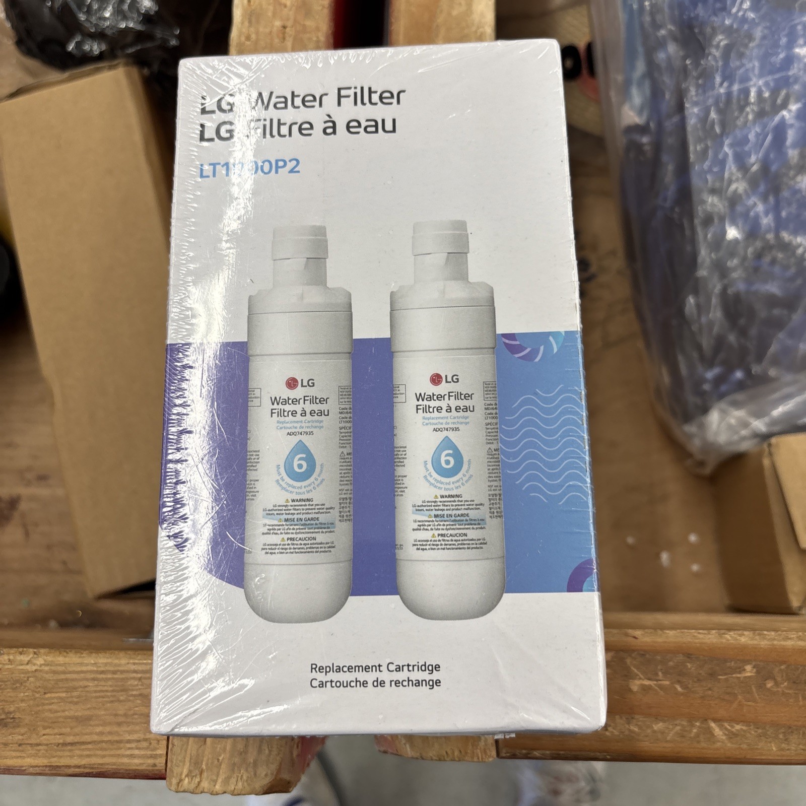 2 pack Genuine LG LT1000P2 Refrigerator Water Filter ADQ747935 **NEW SEALED**