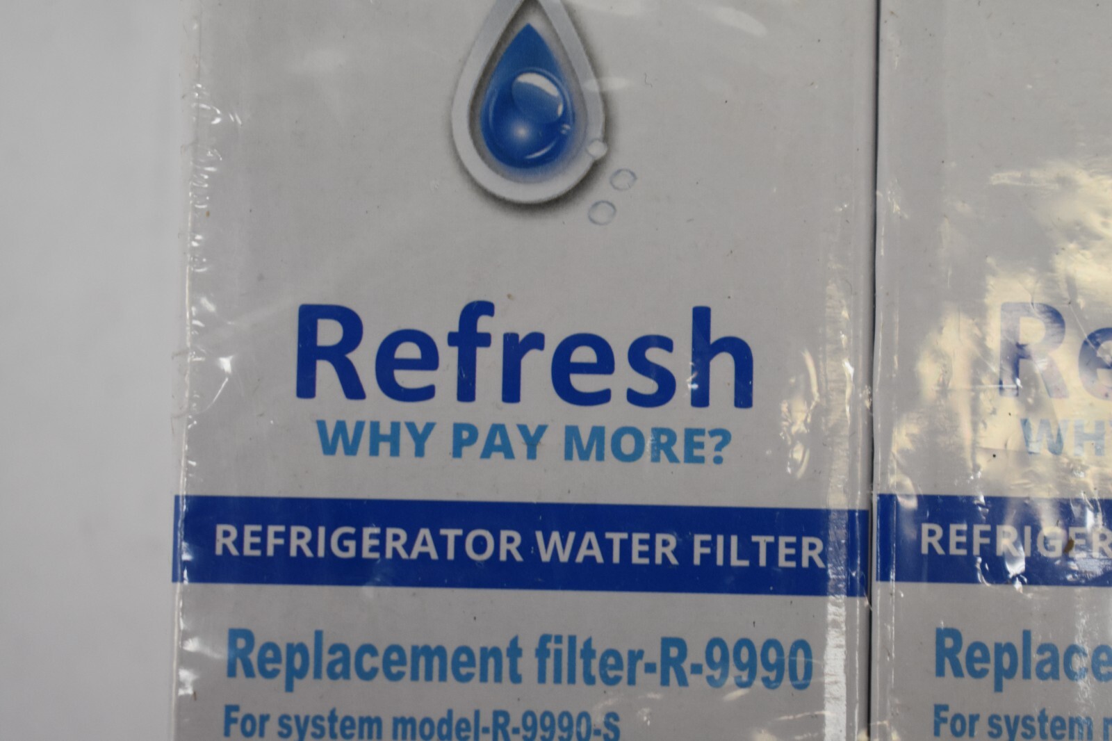 Lot of 2 Refresh Refrigerator Water Filters R-9990 Replacements For LG LT600P