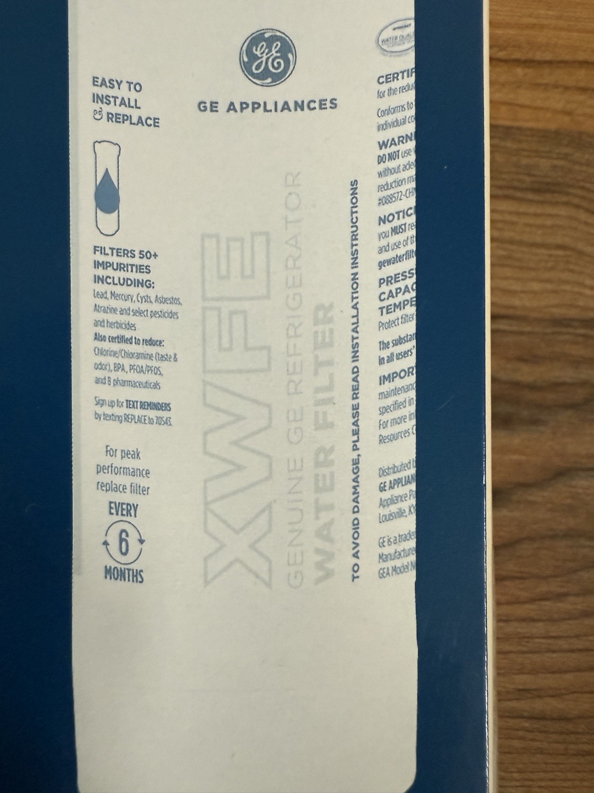 GE XWFE Refrigerator Water Filter Replacement Filter NEW SEALED IN BOX. NO CHIP