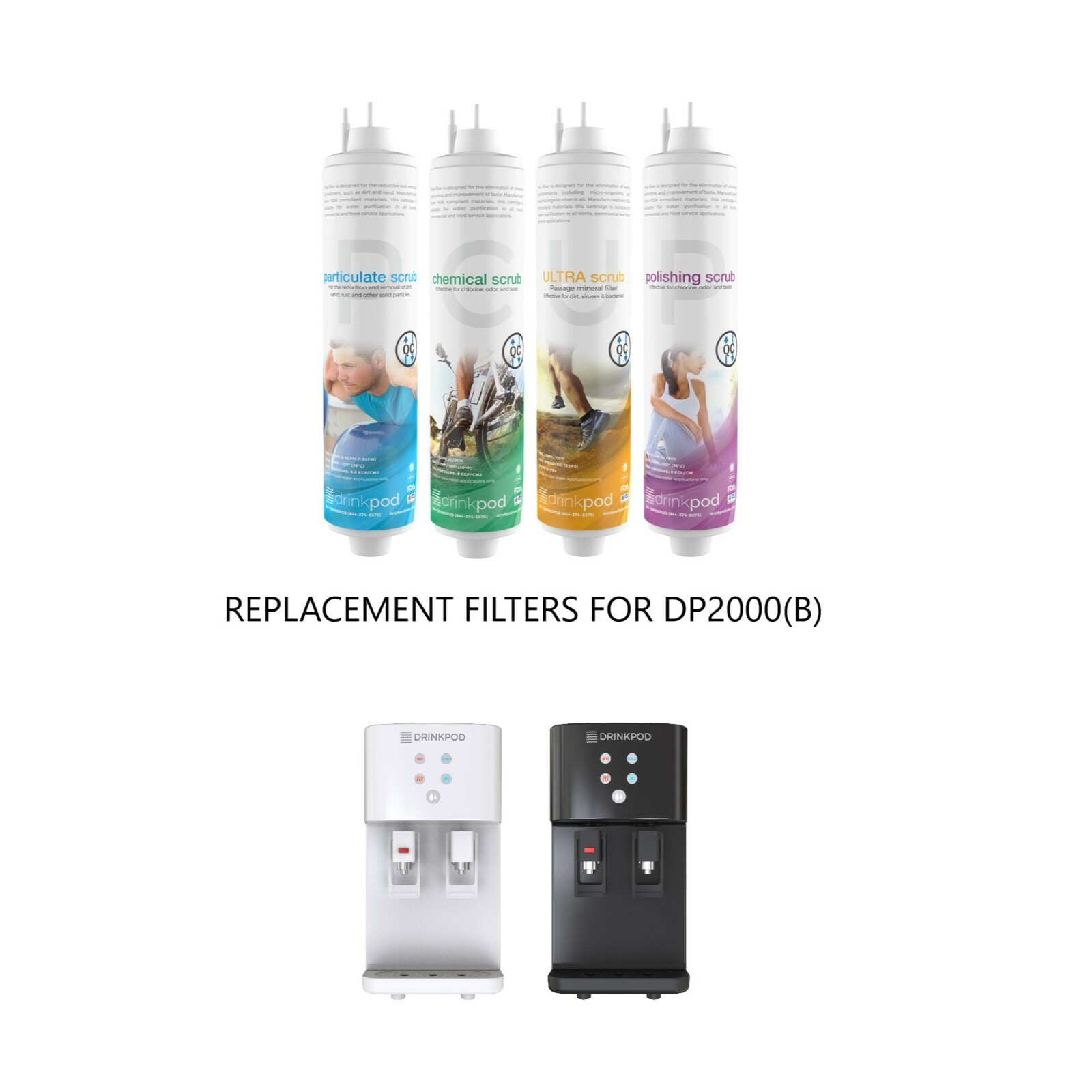 Drinkpod Replacement Water Filters for 2000 Series