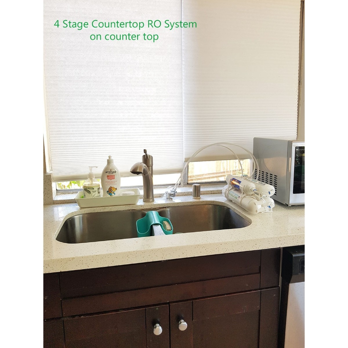 4-stage Basic Countertop Reverse Osmosis Water Purification System, 75 GPD