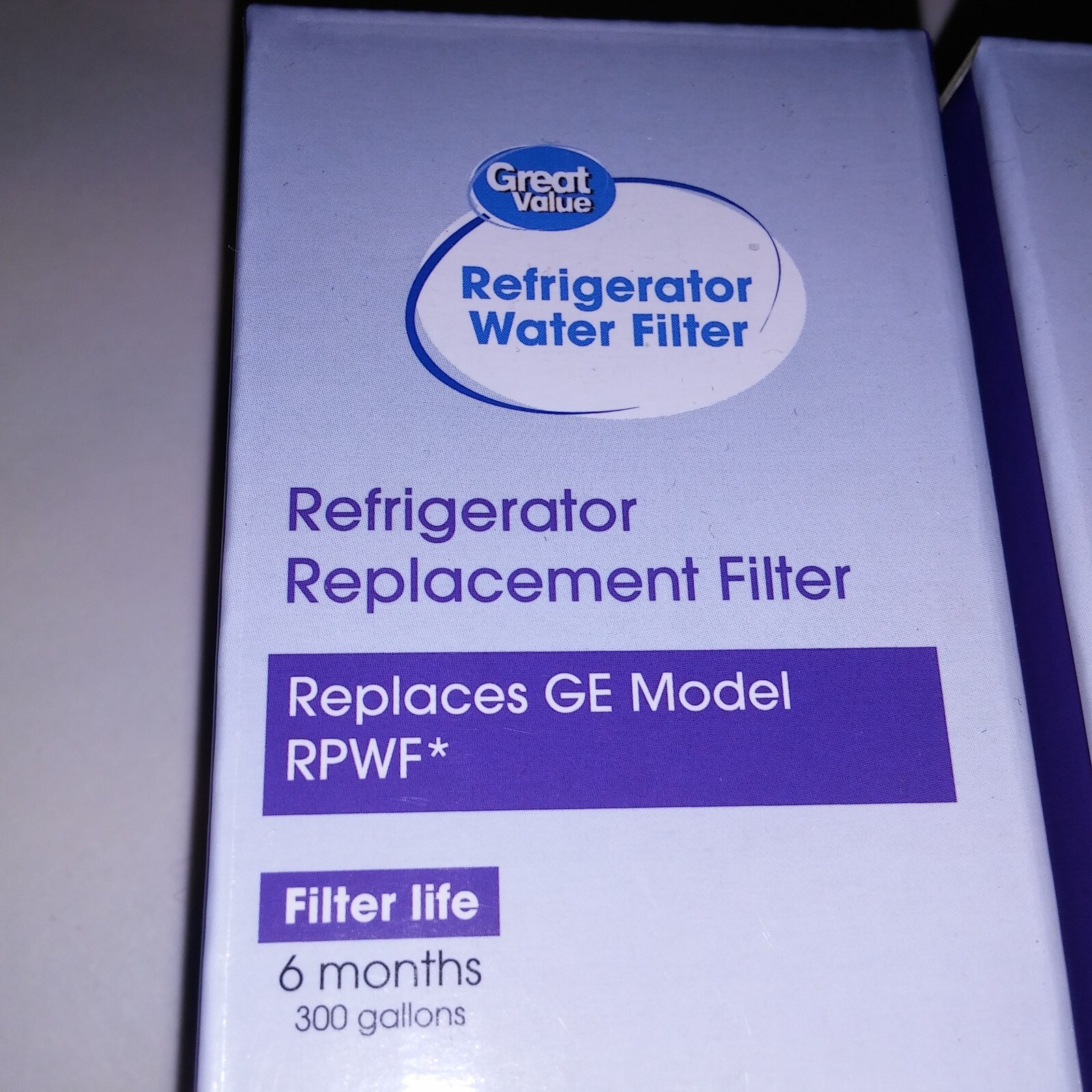Set of 2 Great Value Refrigerator Water Filter Replacement GE Compatible Model