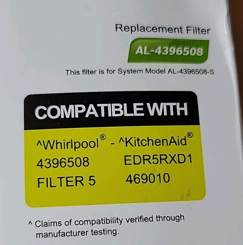 New Sealed Aqualink AL-4396508 Replacement for Whirlpool 4396508 Kenmore 469010