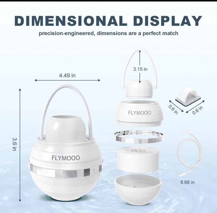 FLYMOOO Bath Filter for Tub, Bathtub Faucet Water Filter with 8 Stages 2,500…