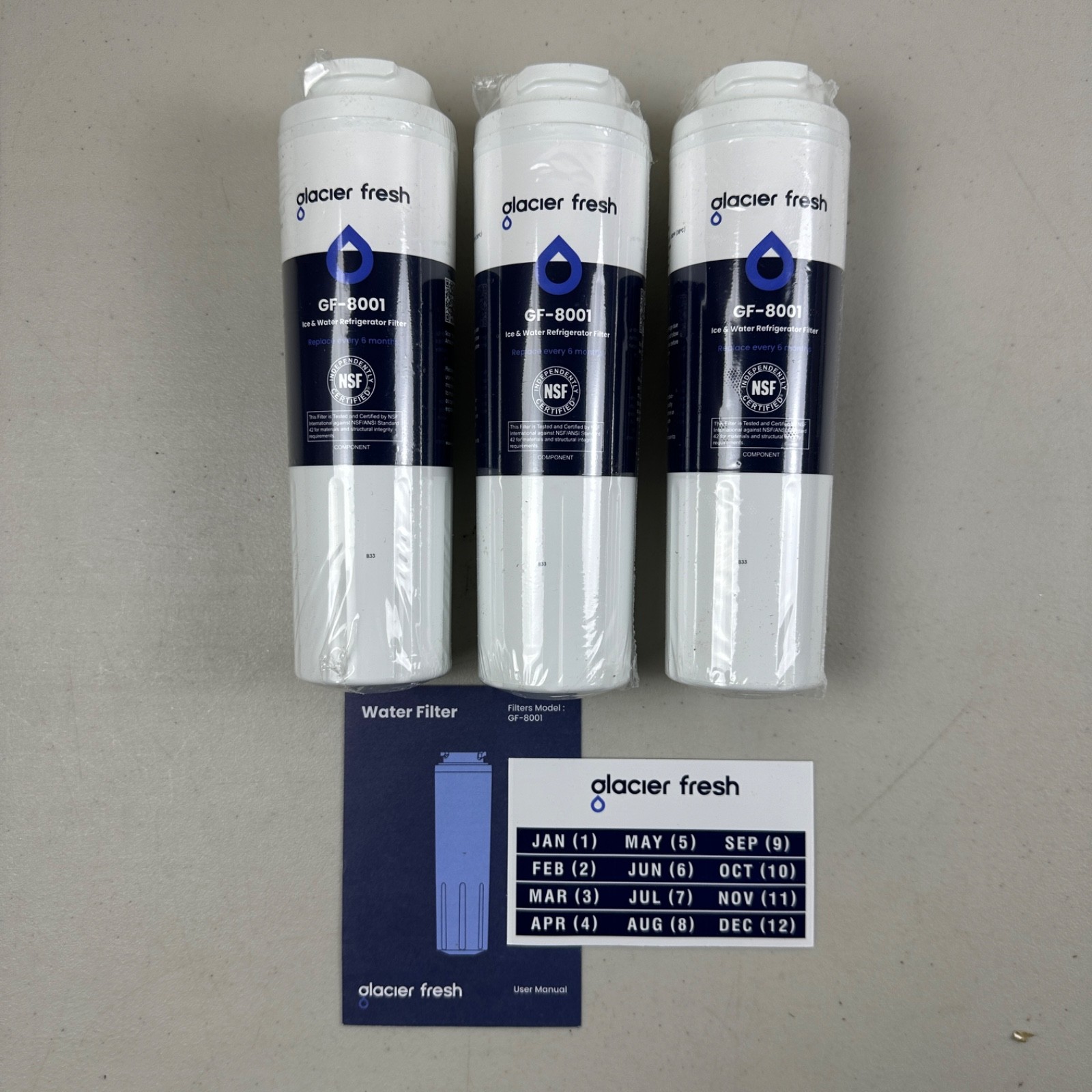 3 PACK Glacier Fresh UKF8001 GF-8001 Maytag Whirlpool Water Filter EDR4RXD1
