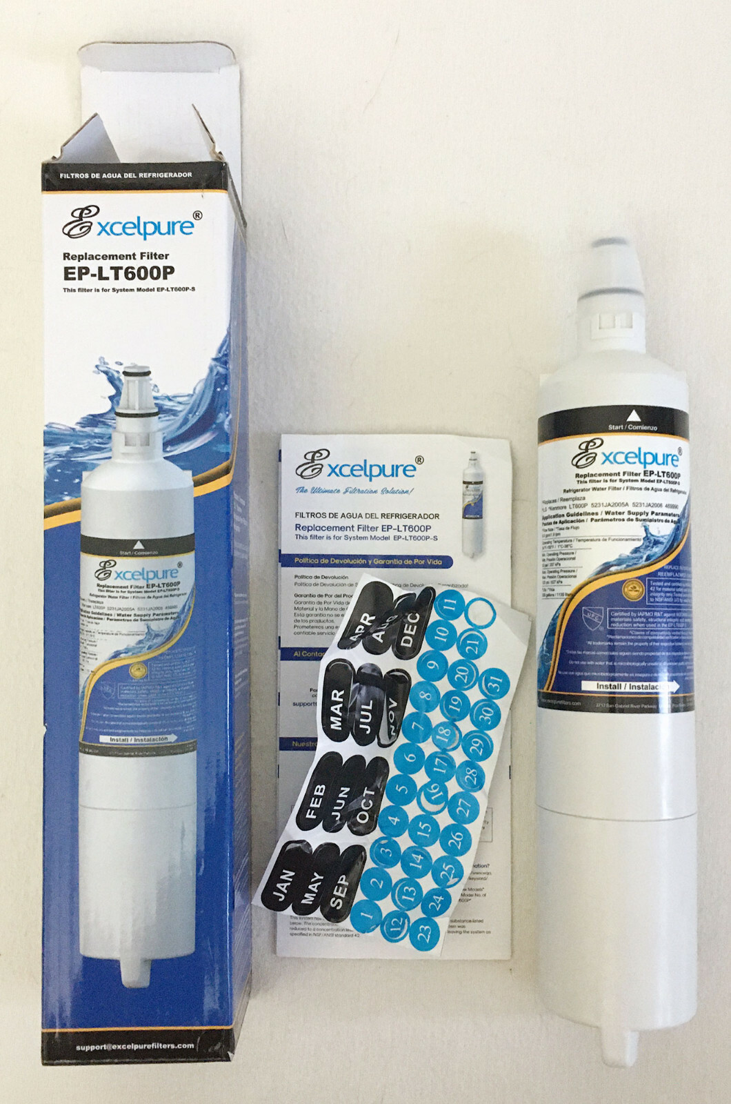 Excelpure EP-LT600P Refrigerator Replacement Filter LG/Kenmore NEW