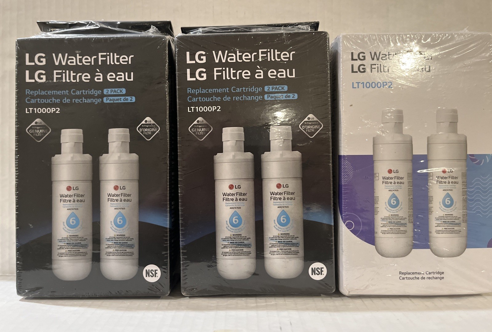 3 X Pack ( 6 Cartridges ) LG LT1000P2 Refrigerator Replacement Water Filters