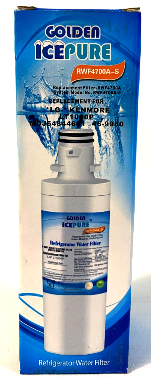 Golden Icepure RWF4700A-S Refrigerator Water Filter Replacement LG Kenmore