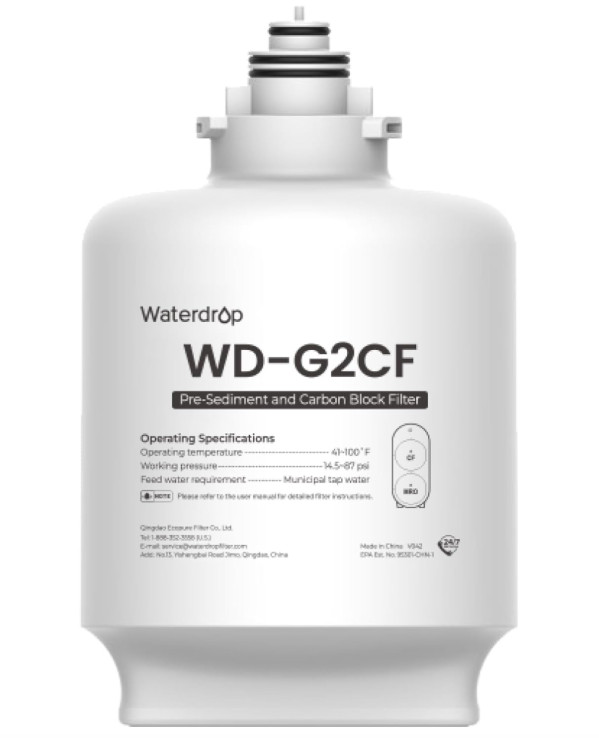 WD-G2CF Replacement Filter for WD-G2 Series RO System, 12-Month Lifetime