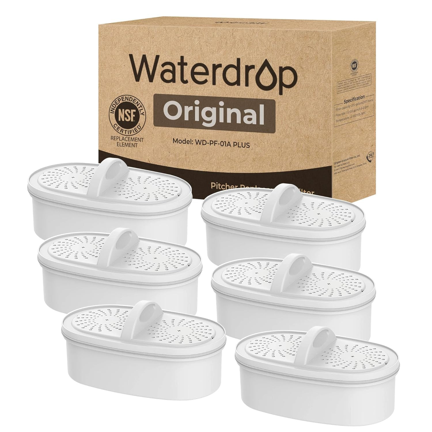 [Original] PF-01A Water Filter Replacement for Pitcher and Dispenser Filtratio