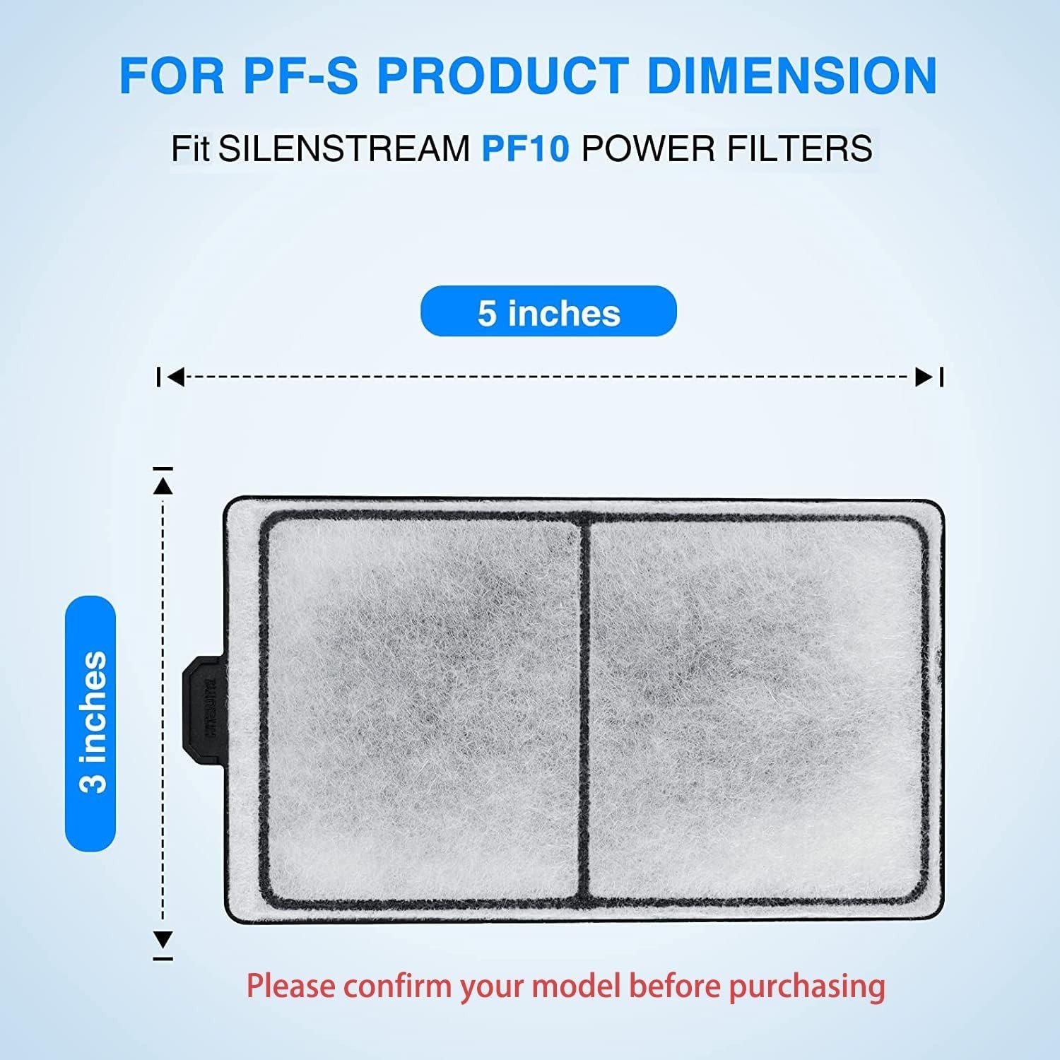 6-Pack Carbon Fiber Filter Cartridges for PF10 Power Filters