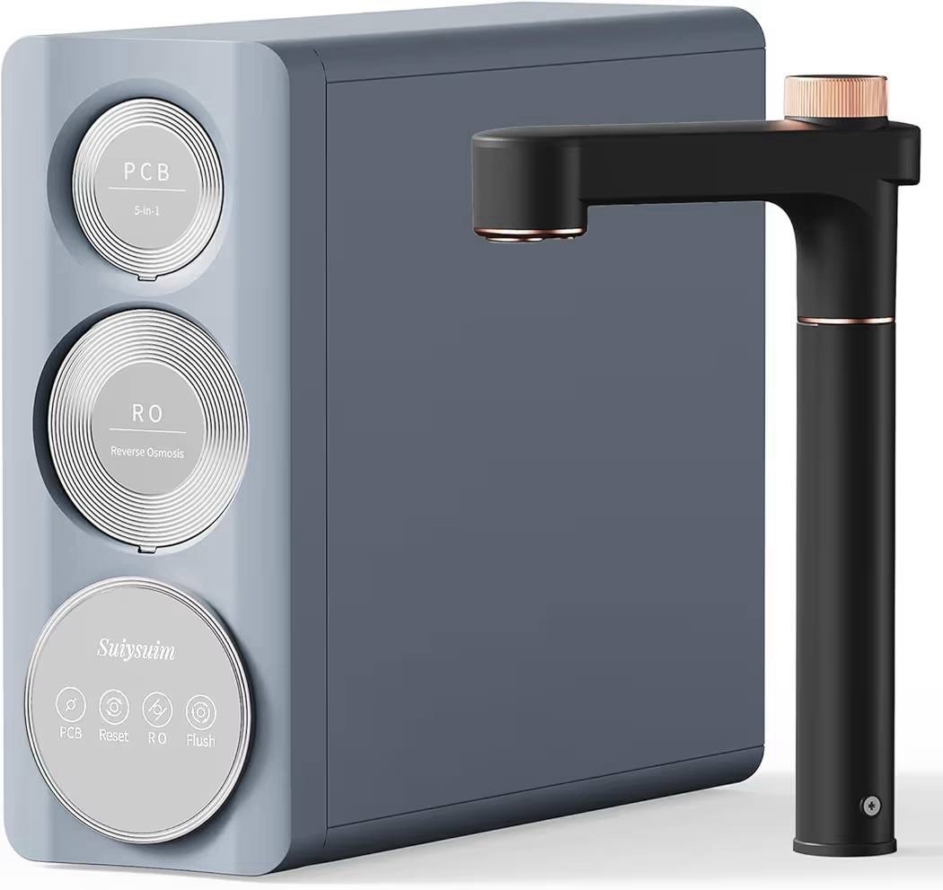 Suiysuim 800 GPD 6-Stage Tankless Reverse Osmosis Water Filtration System