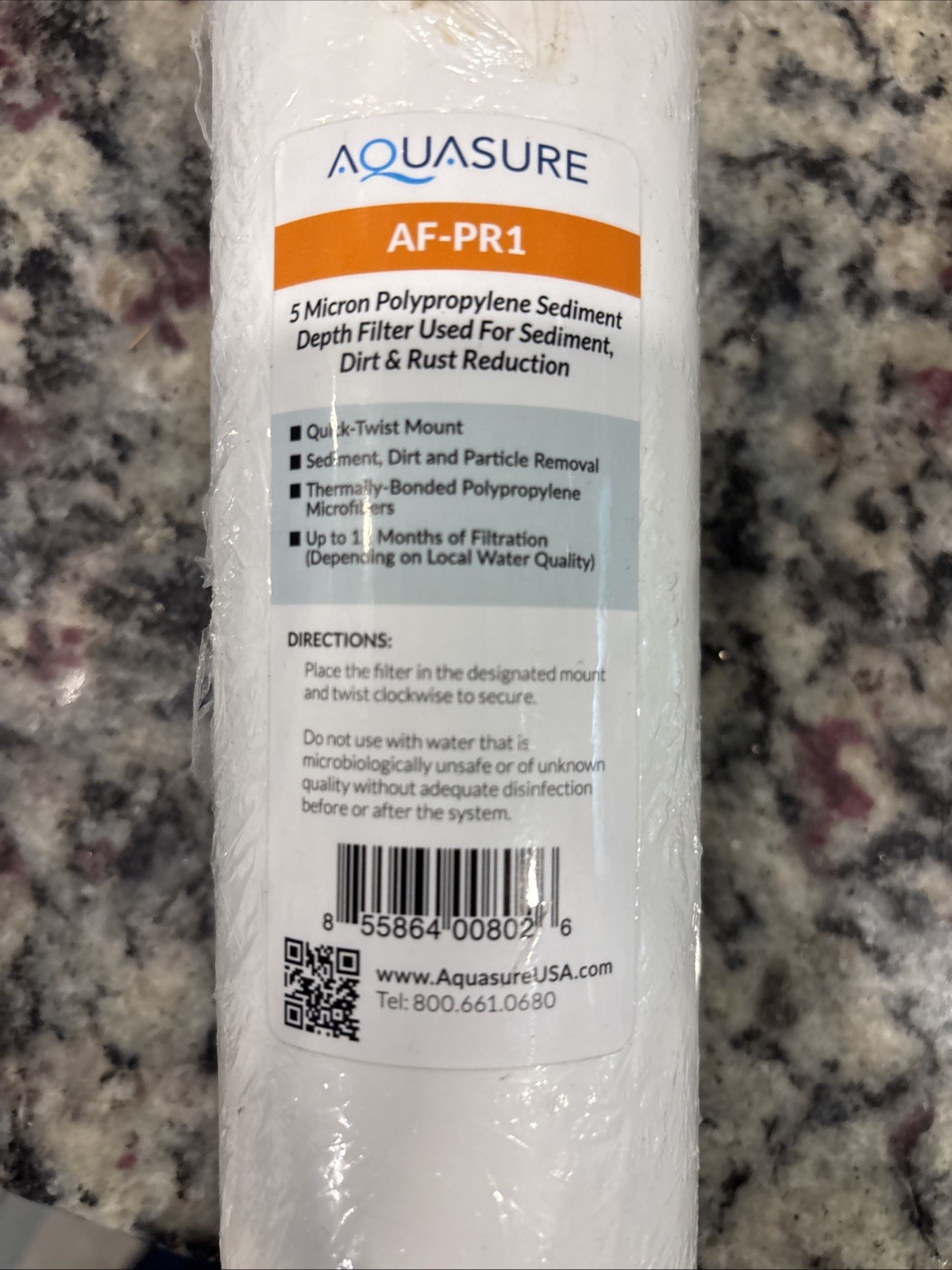 Aquasure AF-PR1 5 Micron Polypropylene Sediment Depth Filter