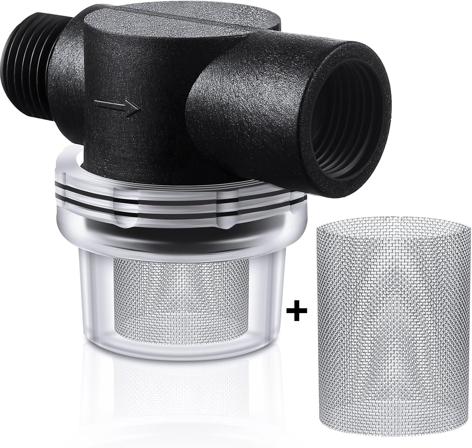 2 Pcs Water Pump Strainer Filter Set Include Twist on Pipe Filter and Extra 50 M