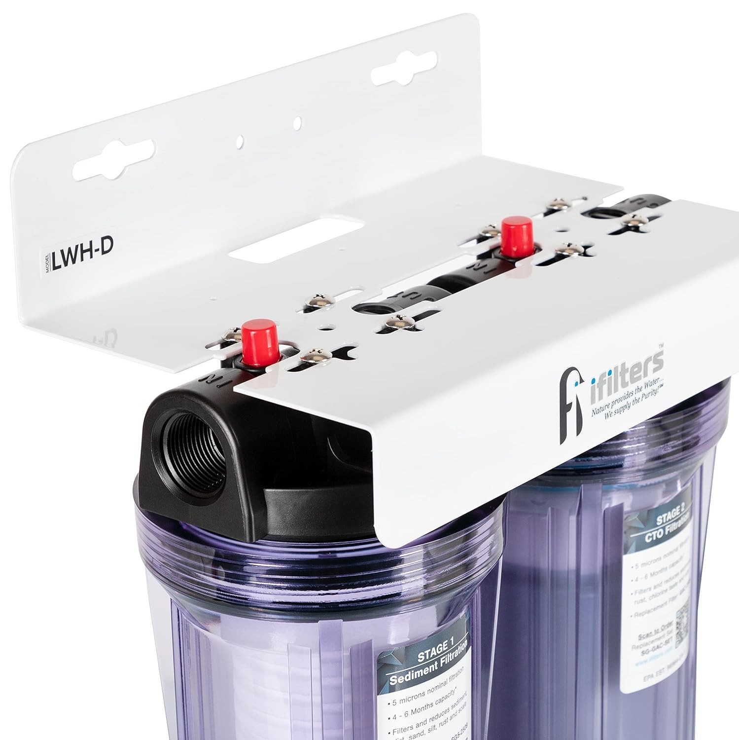 iFilters Whole House Water Filter, 2 Stage, Removes Sediment, CTO, and more, Min