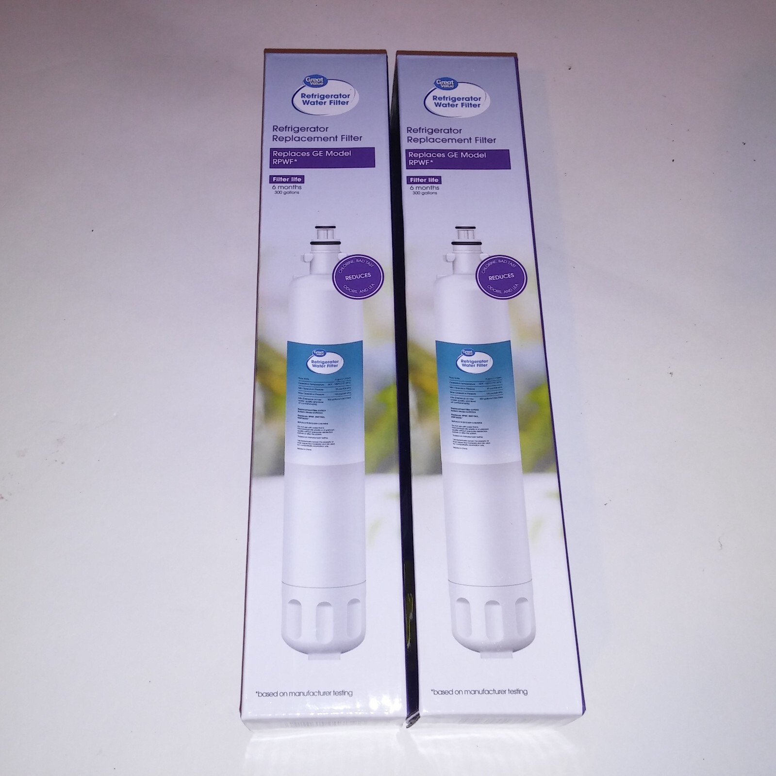 Set of 2 Great Value Refrigerator Water Filter Replacement GE Compatible Model