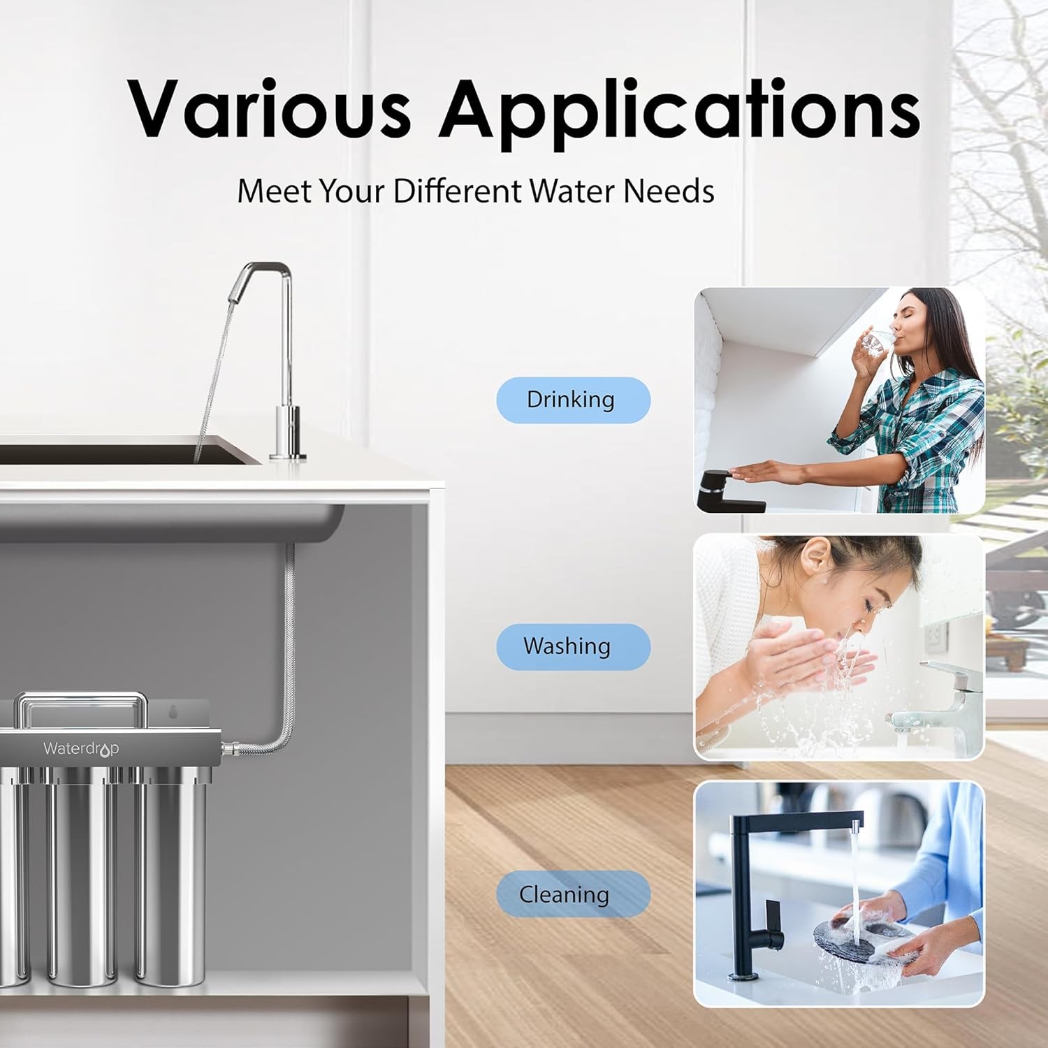 Waterdrop Refurbished TST-UF 0.01μm Ultra-Filtration Under Sink Water Filter