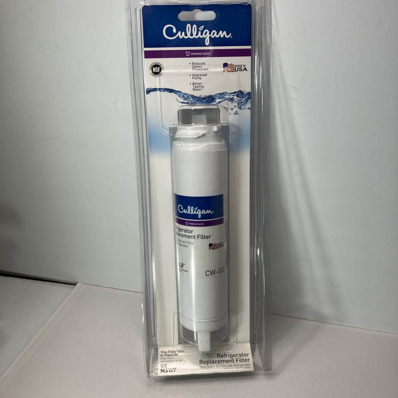 Culligan Refrigerator Filter CW-G3 Replacement for GE MSWF Brand New Sealed