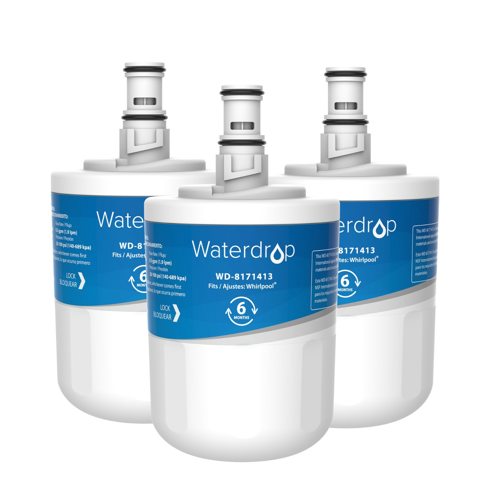 Waterdrop 8171413 Refrigerator Water Filter, Replacement for Kenmore 46-9002 (3)
