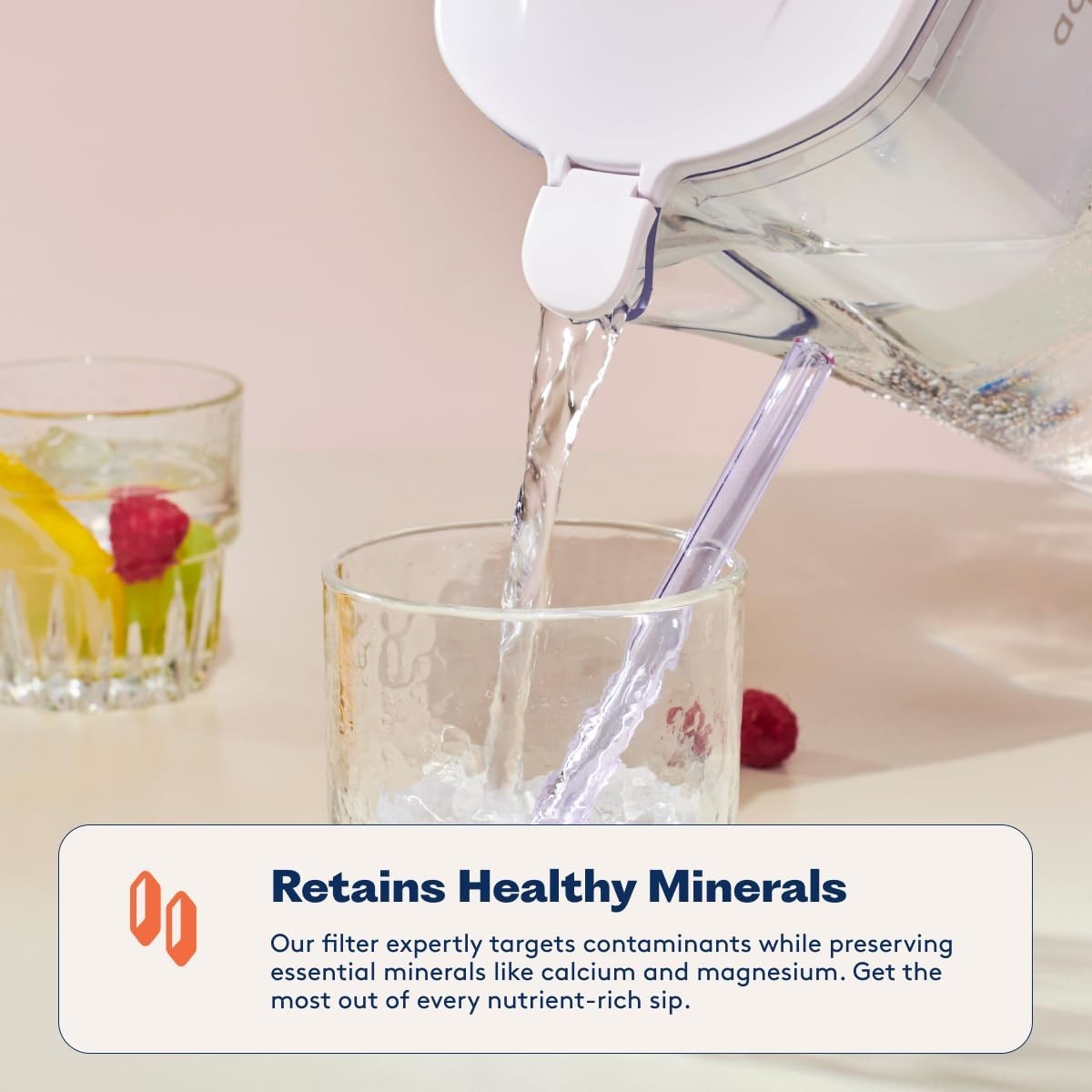 Water Filter Pitcher – Lead, Chlorine, PFOA/PFOS, Microplastics Filter, 0 Cup…