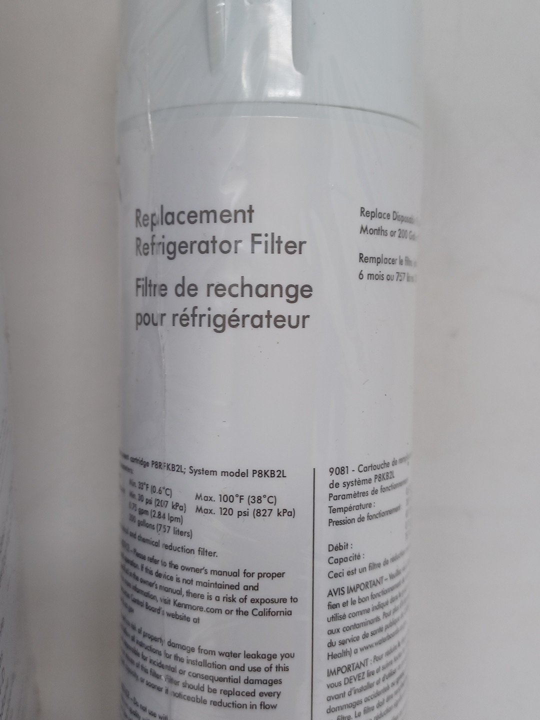 1 Kenmore 46-9081 Refrigerator Water Filter