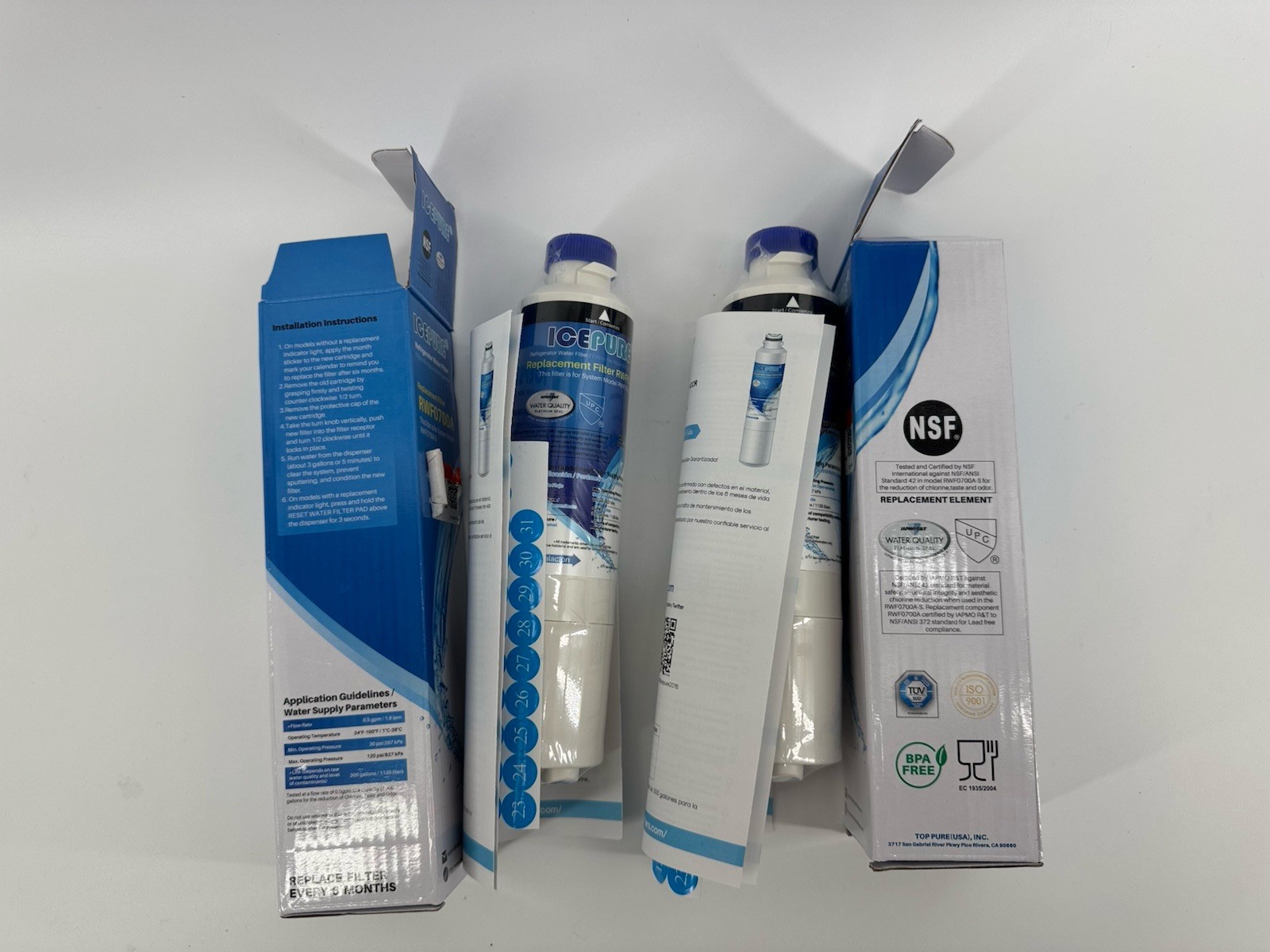 NEW – IcePure RWF0700A Water Filter 2 Pack