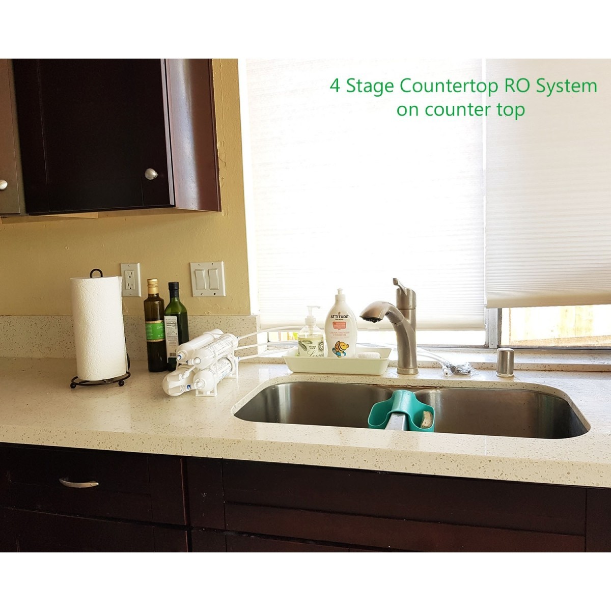 4-stage Basic Countertop Reverse Osmosis Water Purification System, 75 GPD