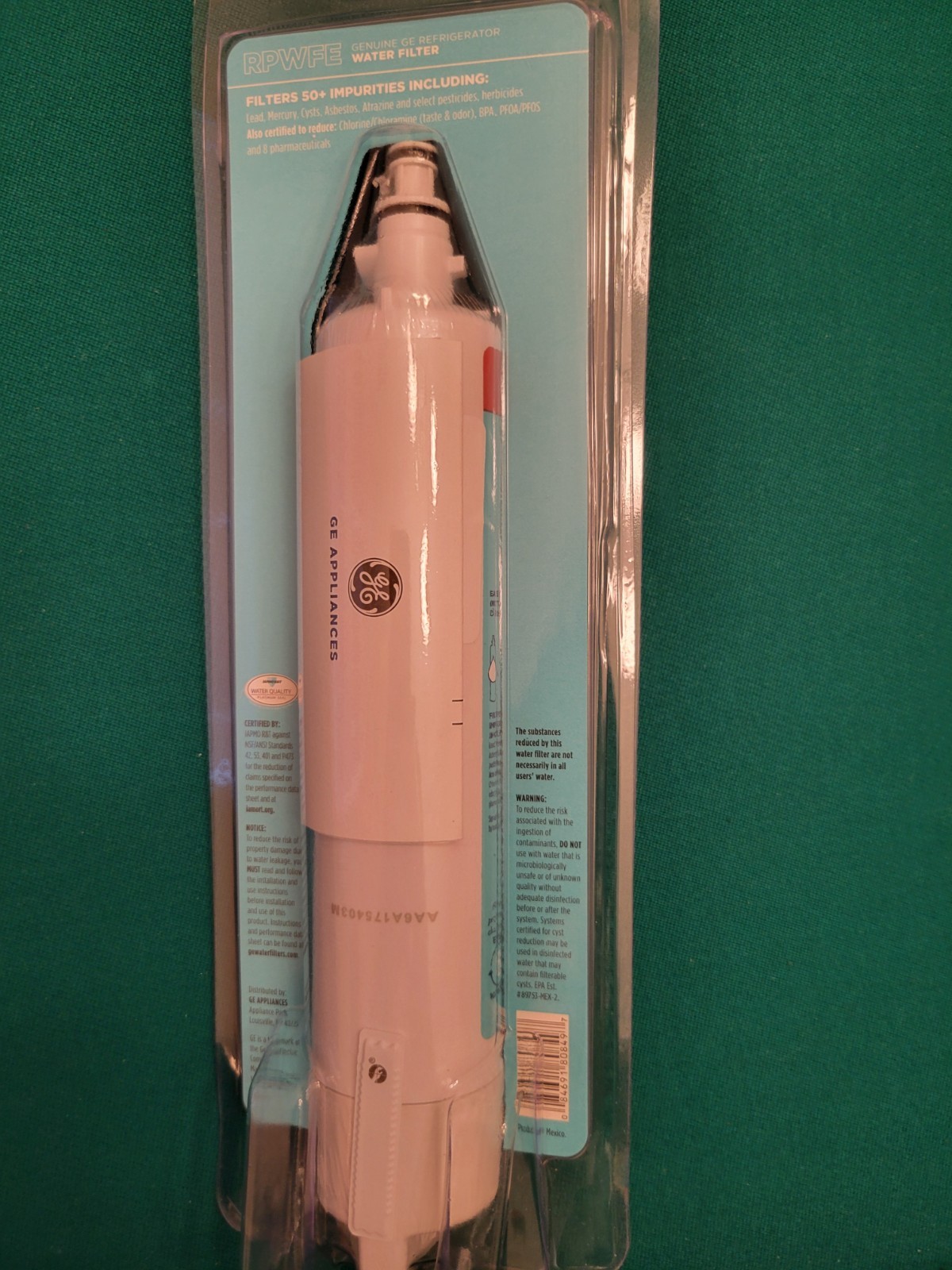 GE RPWFE Genuine Refrigerator Water Filter (WITH CHIP) New Sealed Filter