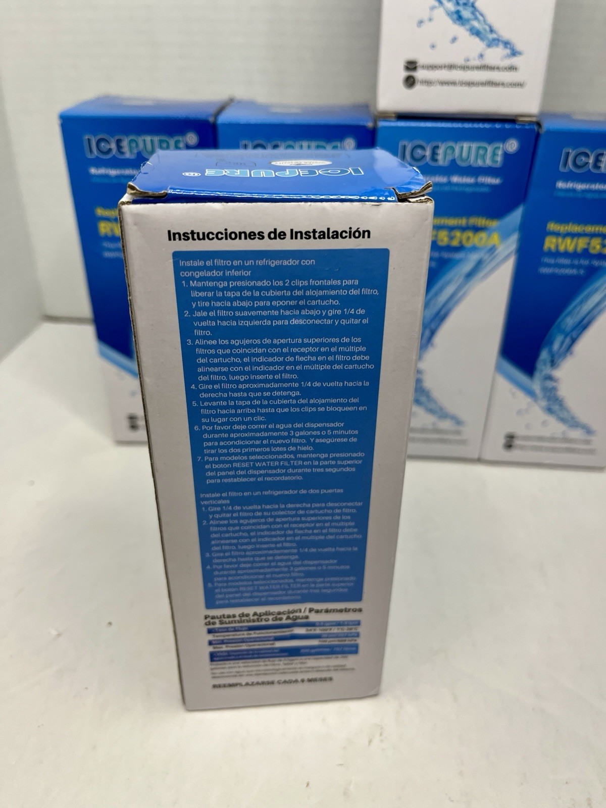 6 Ice Pure #RWF5200A Refrigerator Replacement Filters Set Lot