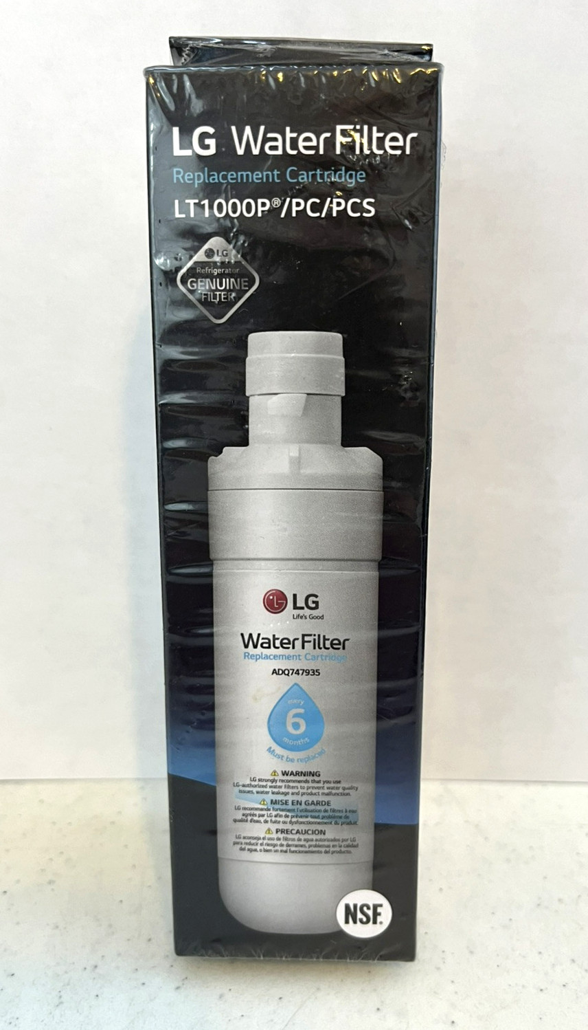 LG Water Filter~Refrigerator Replacement Cartridge~LT1000P/PC/PCS~New/Sealed