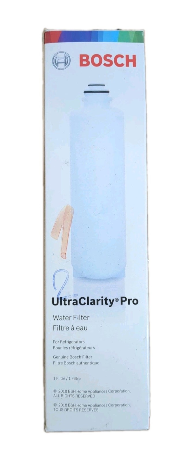 Bosch Ultra Clarity Pro Refrigerator Water Filter White (BORPLFTR50) New Sealed