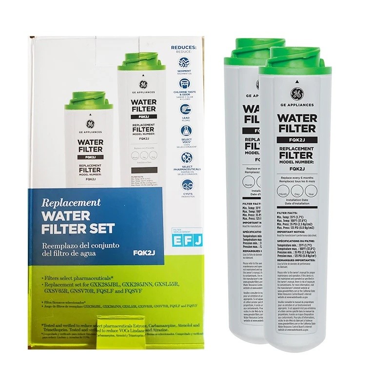 US NEW 2PK GE FQK2J Dual Flow Replacement Under Sink Water Filters (New Sealed)