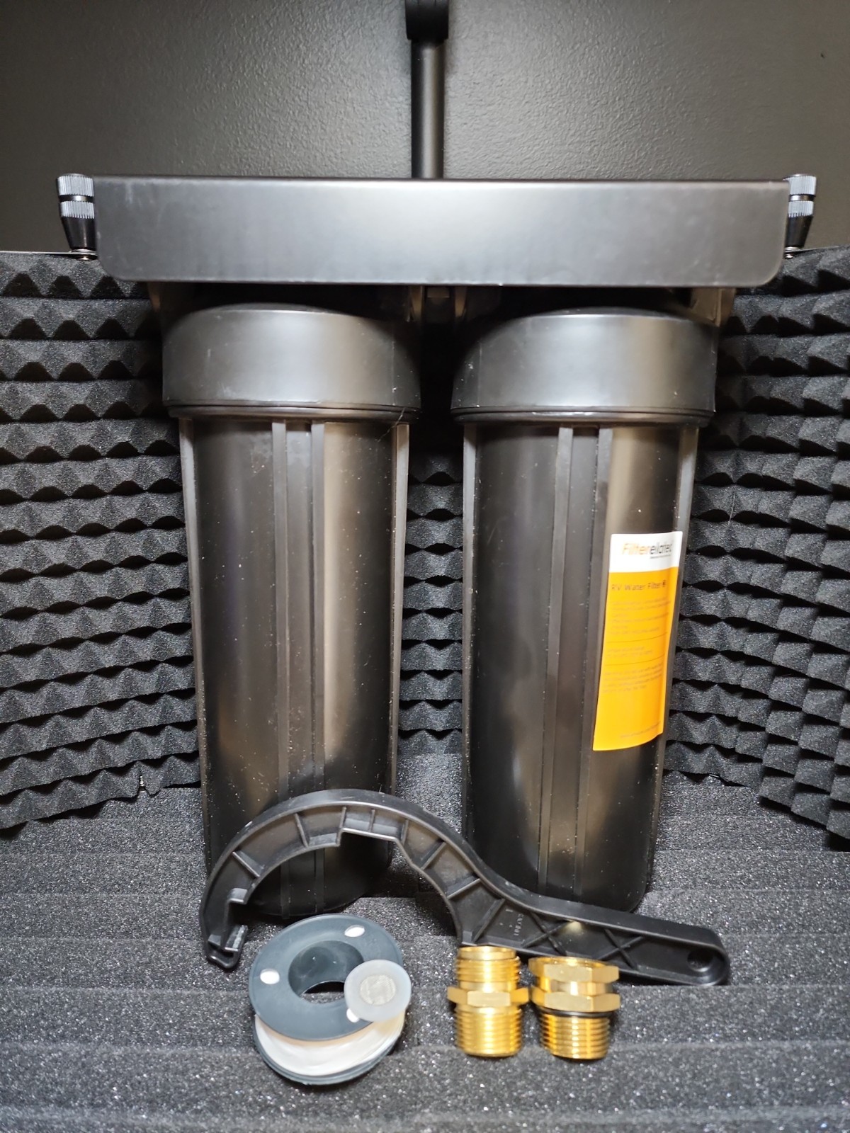 Filterelated RV Dual Water Filter System with 3/4 Brass Fittings Two Filters Inc
