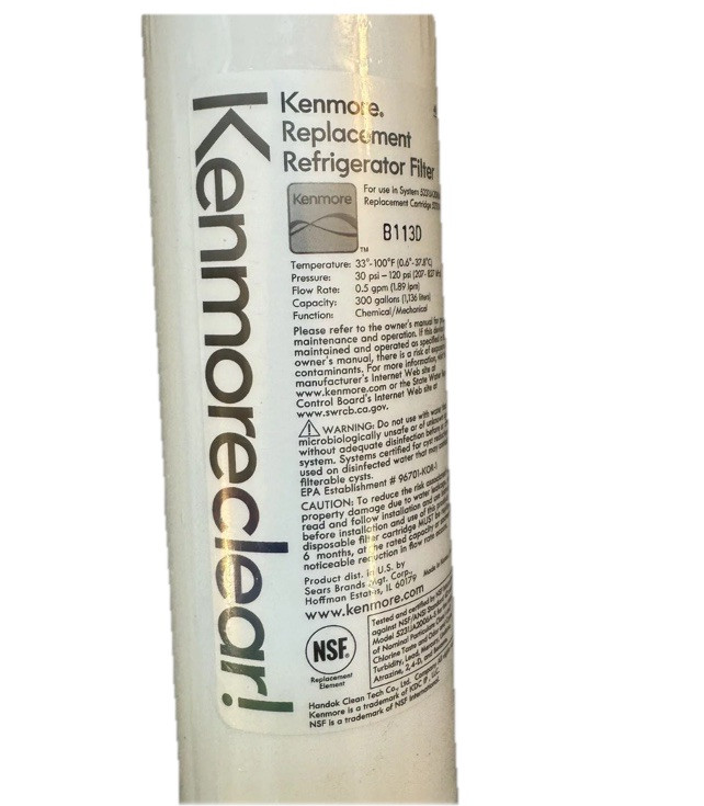 Kenmore Clear Refrigerator Water Filter 469990 46-9990 *NEW SEALED* No Box E8