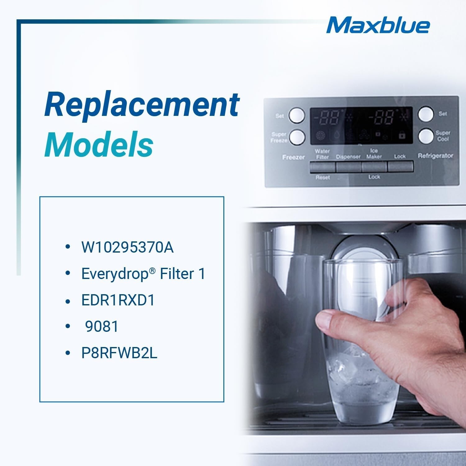 Maxblue MB-F38 Refrigerator Water Filter, Fits Kenmore® 46-9081, 46-9930, 1 Pack