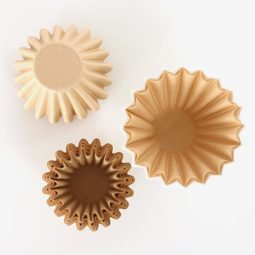100 Count Unbleached Coffee Filters, 4-5 Cup Natural Basket Cup, Brown