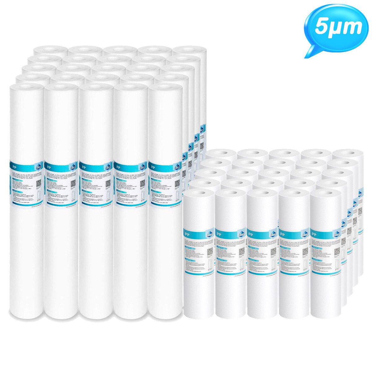 5 Micron 10″x2.5″ / 20″x2.5″ Sediment Water Filter Cartridge for Reverse Osmosis