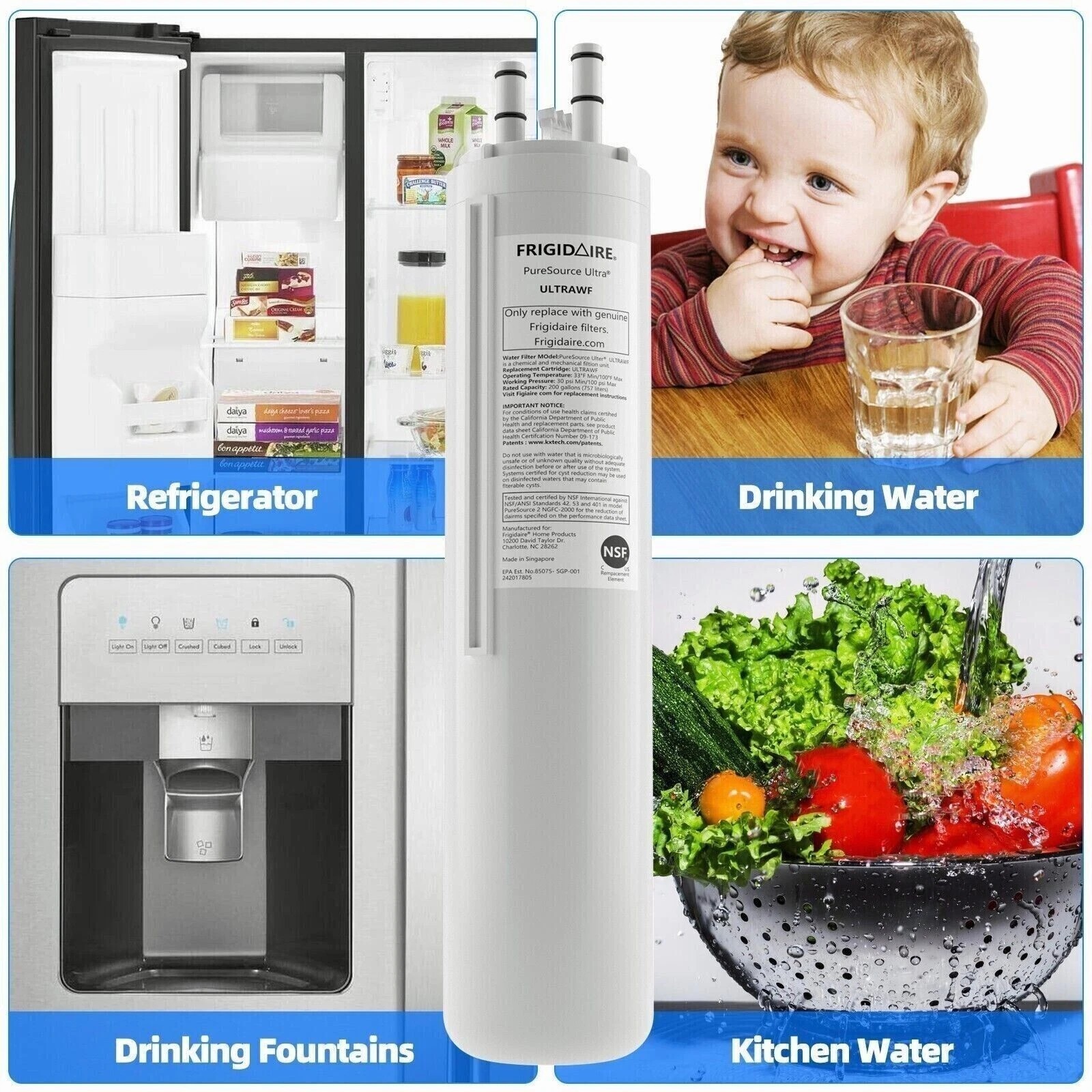 1-6Pack ULTRAWF Frigidaire Ultra PureSource Refrigerator Water Filter