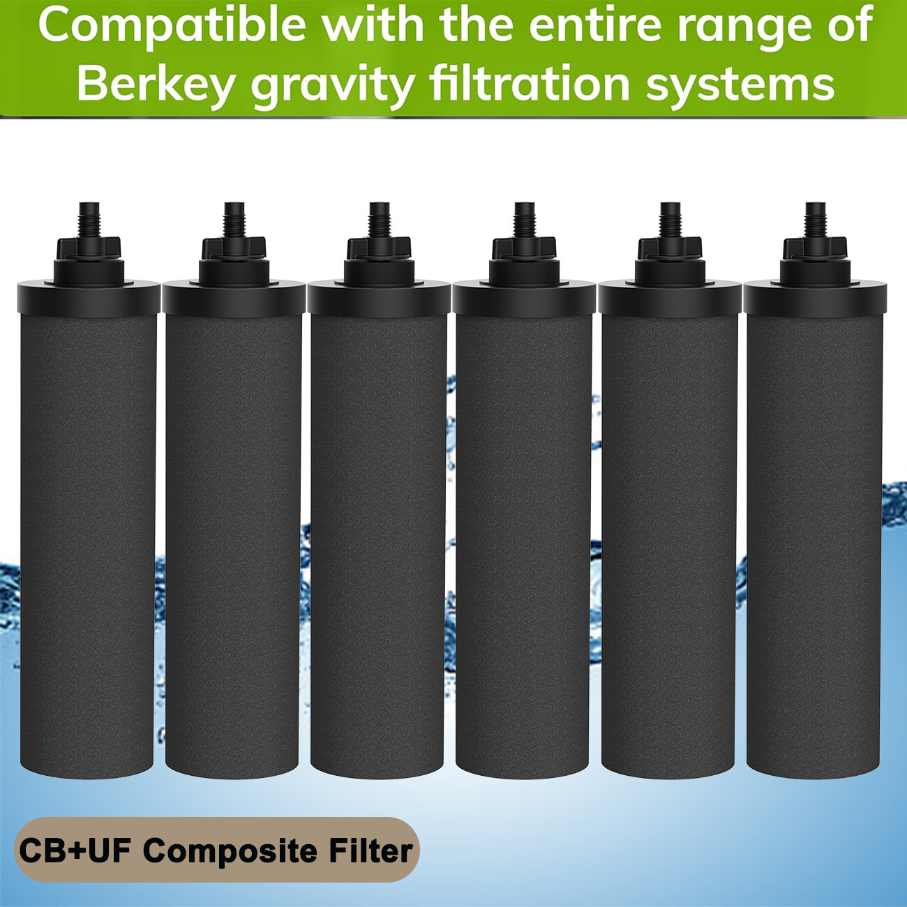 6xPurification Element,Replacement Filter Fit Berkey®Gravity Water Filter System