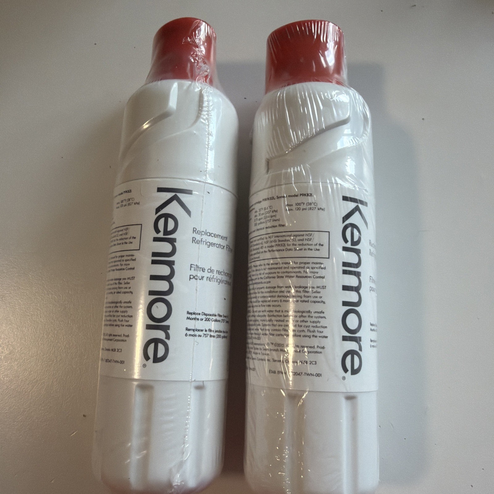 2Pcs Kenmore 9082 Replacement Refrigerator Water Filter