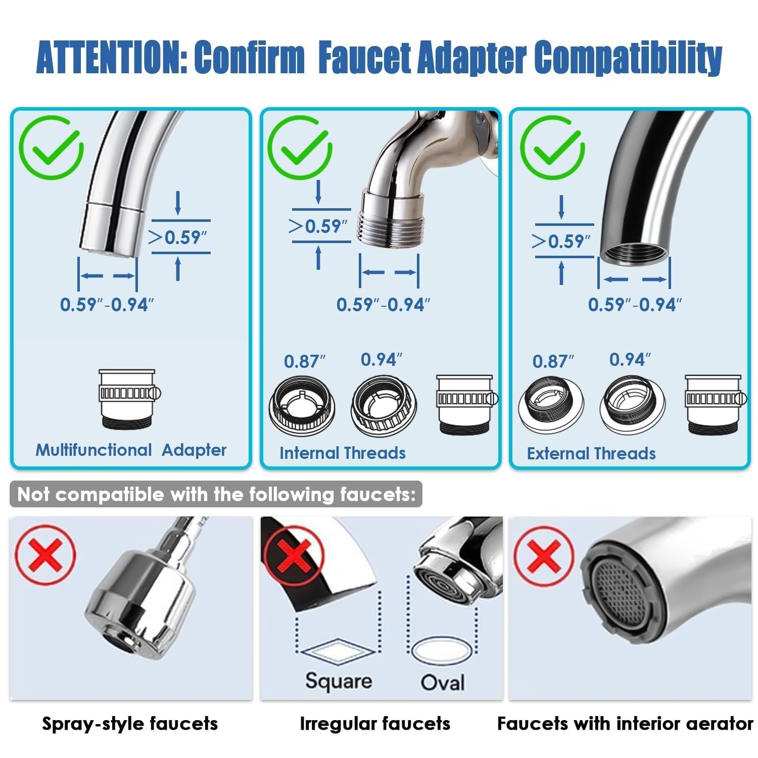 Faucet Filter,NSF Certified,400 Gallon High Efficiency Water Purification Sys…