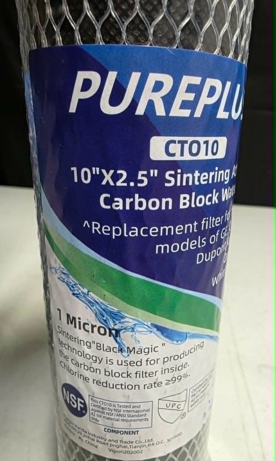 PUREPLUS CTO 10 10″ X 2.5″ Sintering Activated Carbon Block Water Filters (4)
