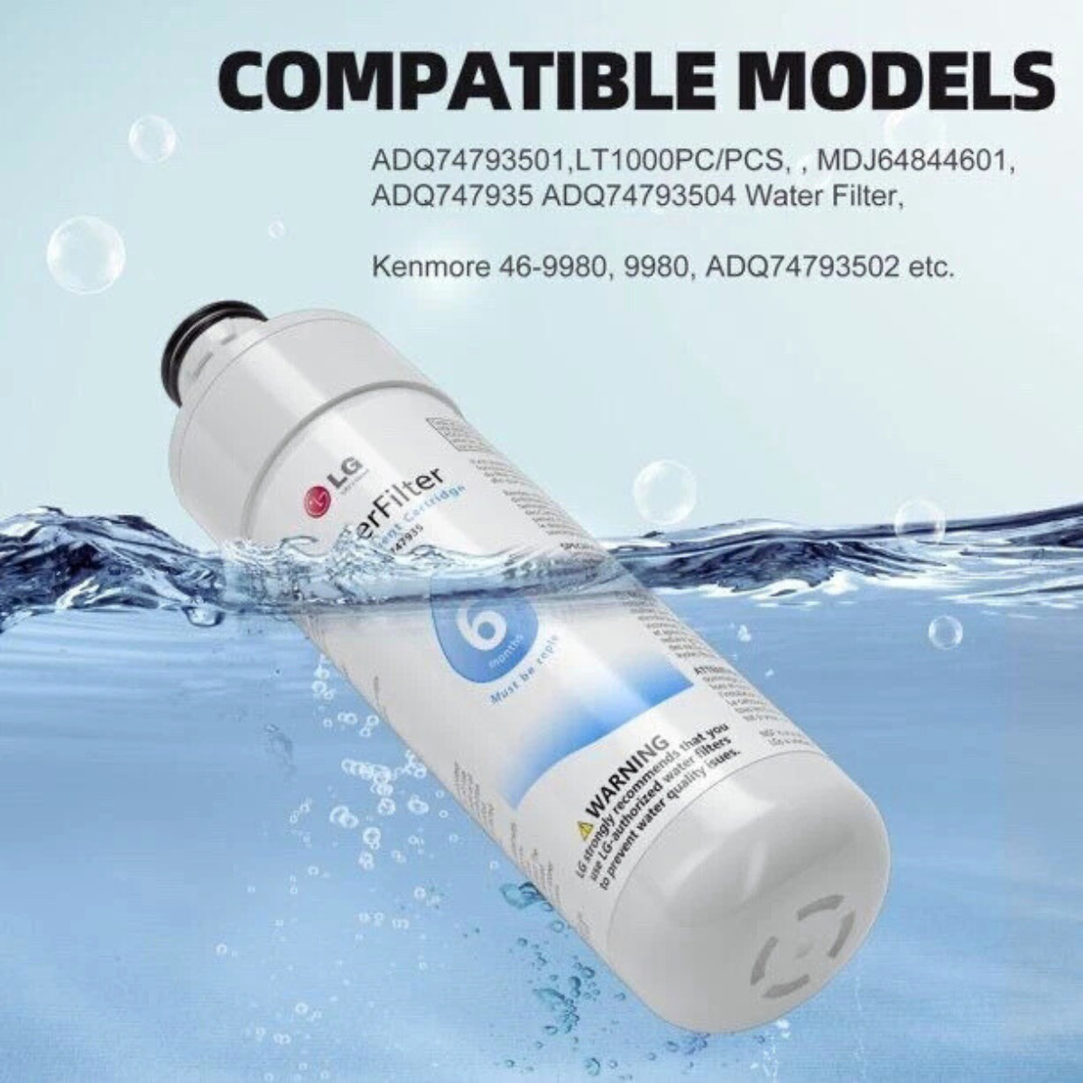 3 Pack For LT1000P ADQ747935 Refresh Refrigerator Ice Water Filter