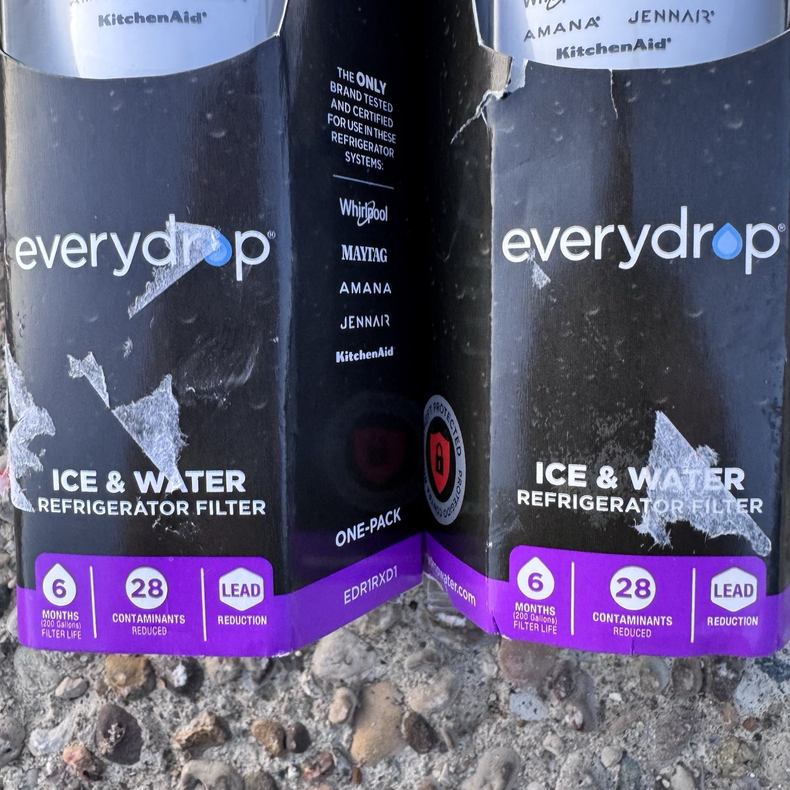2 ΕVΕRYDROP ΕDR1RXD1 Refrigerator ICE Water Filter Replacement NEW Authentic